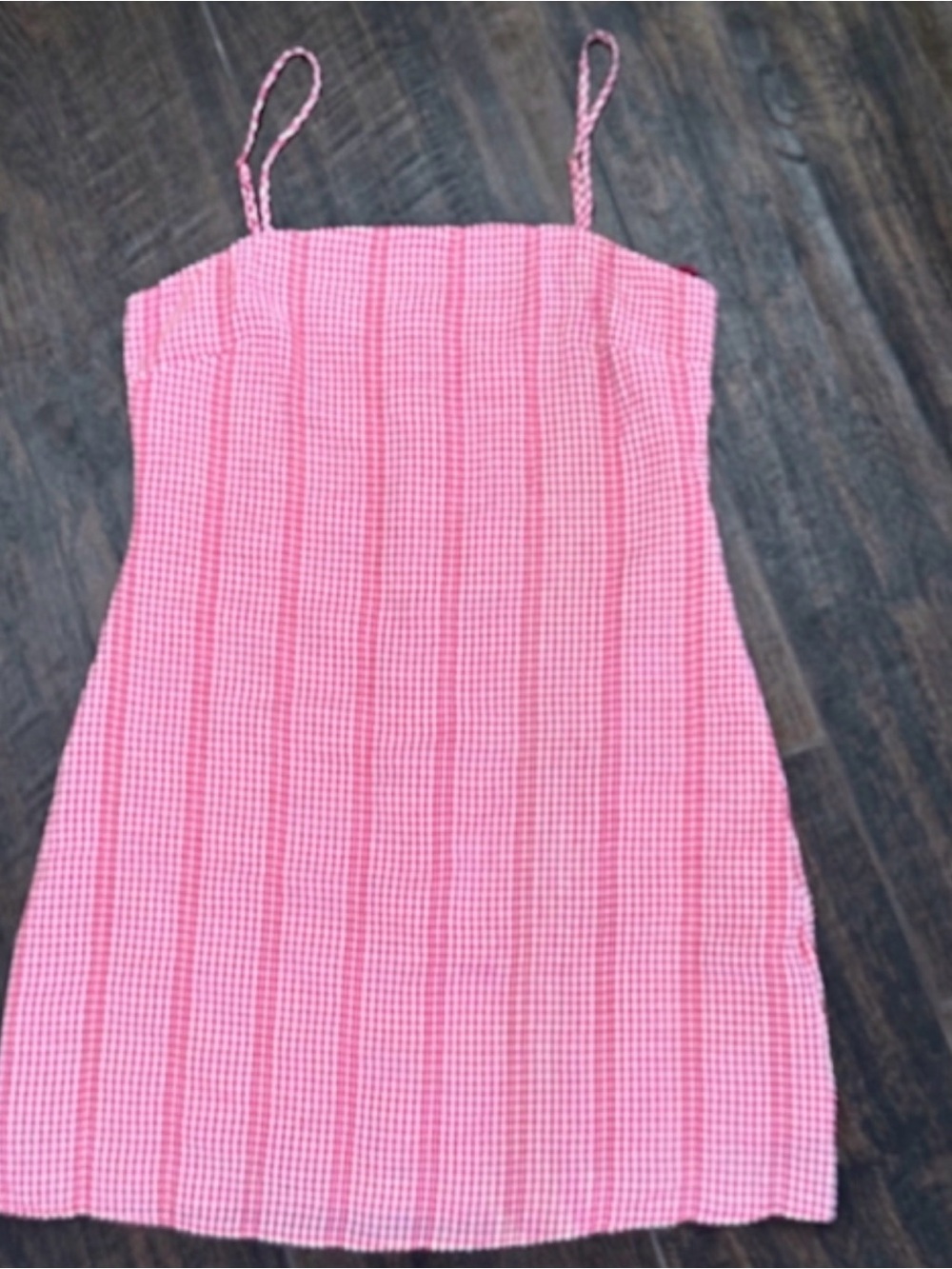 miami Pink Gingham Mini Dress